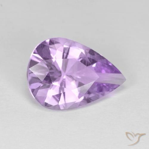 Ametista Iris Violetta naturale da 2.80 ct, Forma a pera, VVS