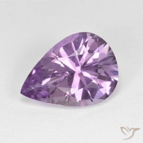 4.03ct Naturale Viola tendente al rosa Ametista, Forma a pera, VVS