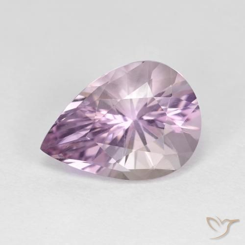 Ametista Rosa chiaro-Viola naturale da 3.20 ct, Forma a pera, VVS