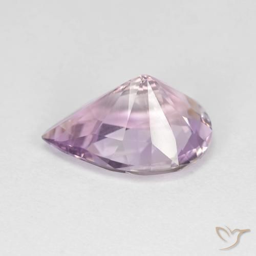 Ametista Rosa chiaro-Viola naturale da 3.20 ct, Forma a pera, VVS
