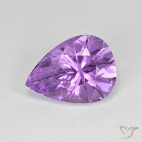 2.96ct Naturale Viola medio Ametista, Forma a pera, VVS