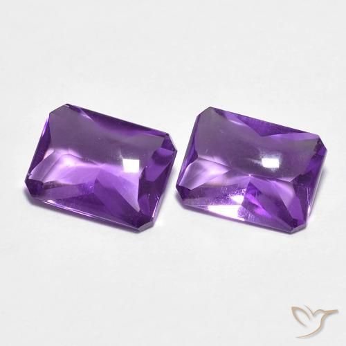 Gemme di Ametista Medium Dark-Violet naturale da 2.54 ct, Ottagonale / Taglio smeraldo, Trasparente