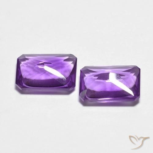 Gemme di Ametista Medium Dark-Violet naturale da 2.54 ct, Ottagonale / Taglio smeraldo, Trasparente