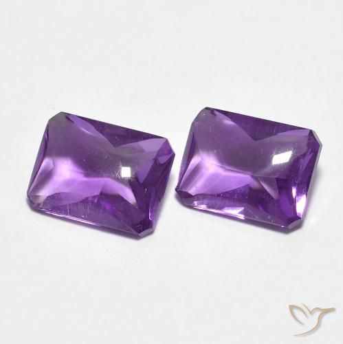 Gemme di Ametista viola vivido naturale da 2.78 ct, Ottagonale / Taglio smeraldo, Trasparente