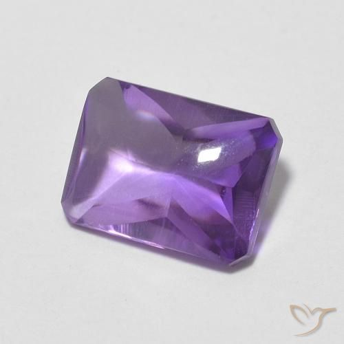 Ametista Viola medio naturale da 1.36 ct, Ottagonale / Taglio smeraldo, Trasparente