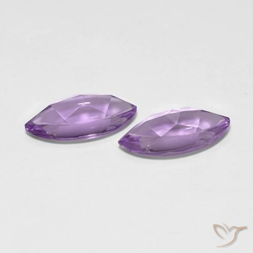 Gemme di Ametista viola vivido naturale da 3.16 ct, Taglio marquise, Trasparente