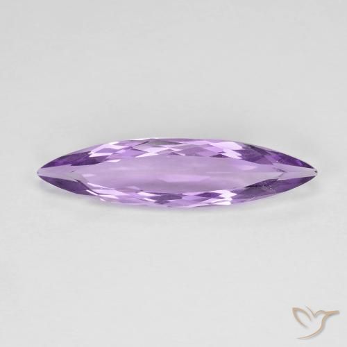 Ametista Viola violaceo medio naturale da 2.09 ct, Taglio marquise, VVS