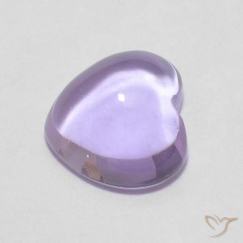 Ametista Viola chiaro naturale da 0.86 ct, Cuore, Trasparente