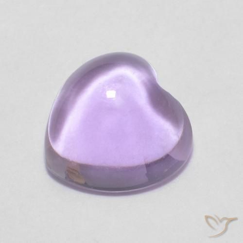 Ametista Viola chiaro naturale da 0.86 ct, Cuore, Trasparente