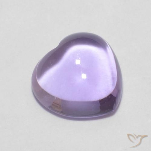 0.85ct Naturale Viola chiaro Ametista, Cuore, Trasparente