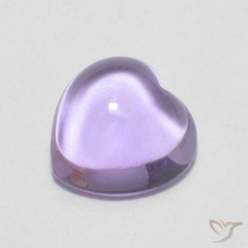 Ametista Viola chiaro naturale da 0.85 ct, Cuore, Trasparente