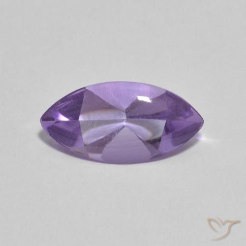 1.57ct Naturale Viola medio Ametista, Taglio marquise, Trasparente