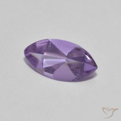 Ametista Viola medio naturale da 1.57 ct, Taglio marquise, Trasparente