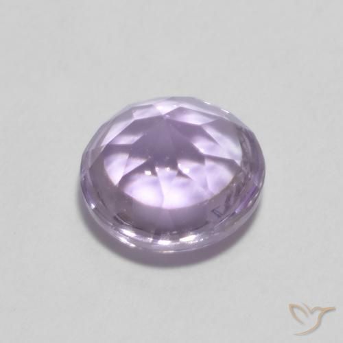 Ametista Viola chiaro naturale da 0.84 ct, Rotondo, Trasparente