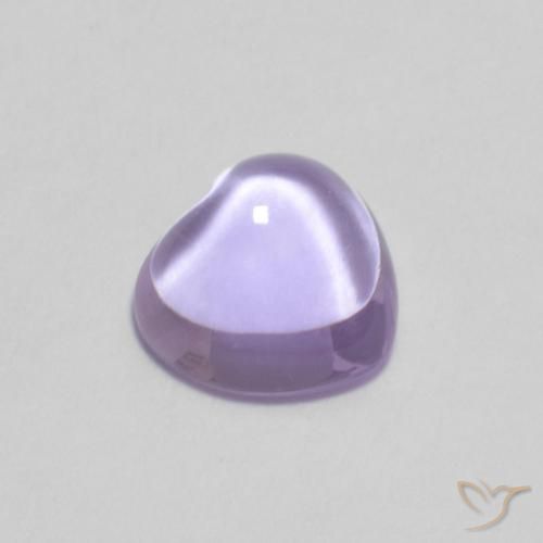 0.81ct Naturale Viola chiaro Ametista, Cuore, Trasparente