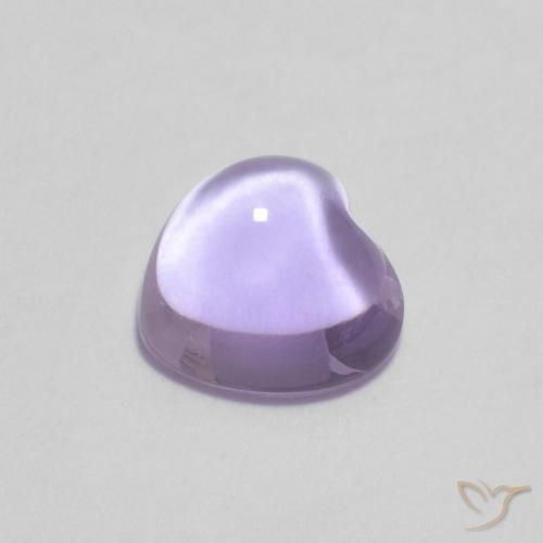 Ametista Viola chiaro naturale da 0.81 ct, Cuore, Trasparente