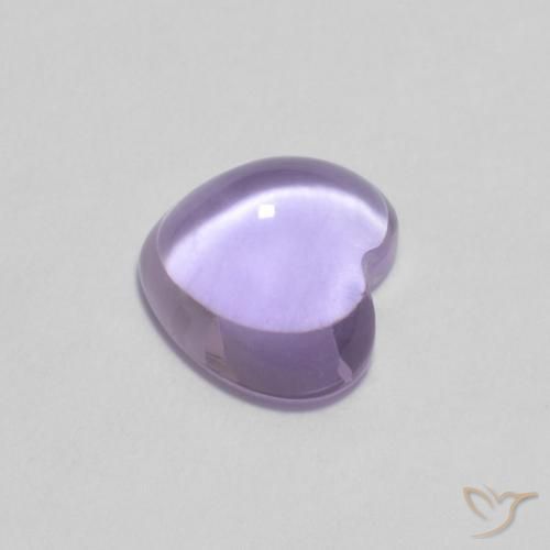 Ametista Viola chiaro naturale da 0.81 ct, Cuore, Trasparente