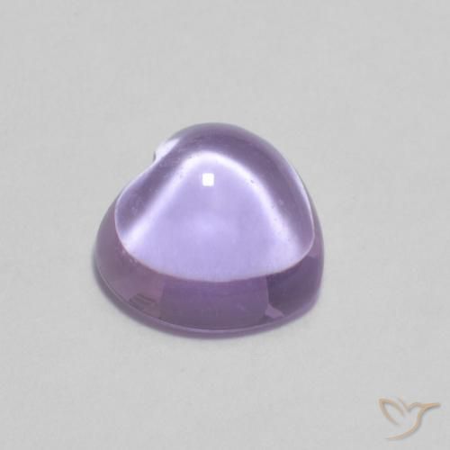 0.93ct Naturale Viola chiaro Ametista, Cuore, Trasparente