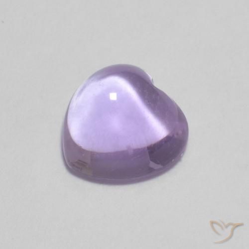 Ametista Viola chiaro naturale da 0.93 ct, Cuore, Trasparente