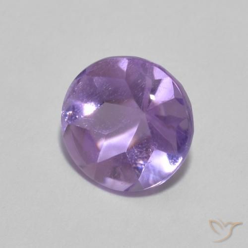 Ametista Viola medio naturale da 1.33 ct, Rotondo, Trasparente
