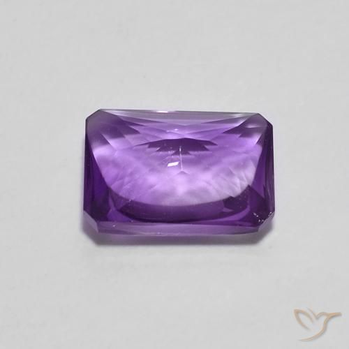 Ametista Viola scuro naturale da 1.38 ct, Ottagonale / Taglio smeraldo, Trasparente