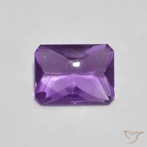 Ametista Viola scuro naturale da 1.27 ct, Ottagonale / Taglio smeraldo, Trasparente