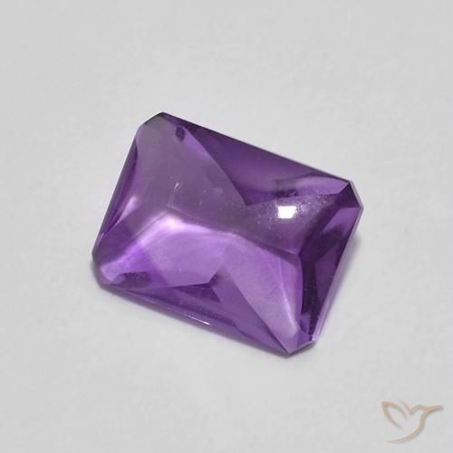 Ametista Viola scuro naturale da 1.27 ct, Ottagonale / Taglio smeraldo, Trasparente