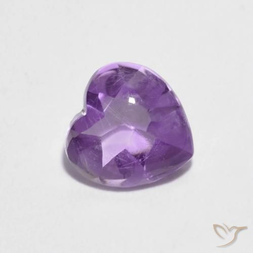 Ametista Viola scuro naturale da 0.89 ct, Cuore, Trasparente