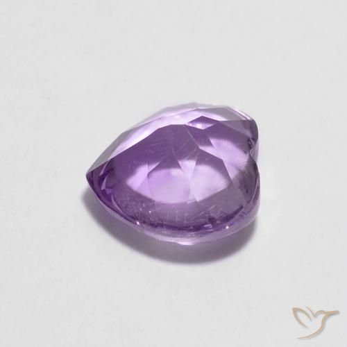 Ametista Viola scuro naturale da 0.89 ct, Cuore, Trasparente