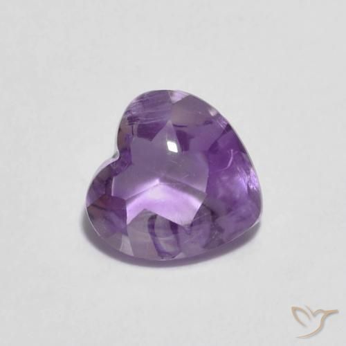 Ametista Iris Violetta naturale da 0.88 ct, Cuore, Trasparente