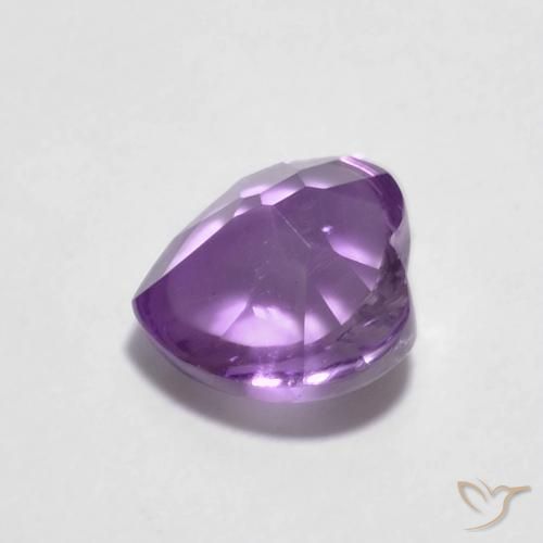 Ametista Viola medio naturale da 0.92 ct, Cuore, Trasparente