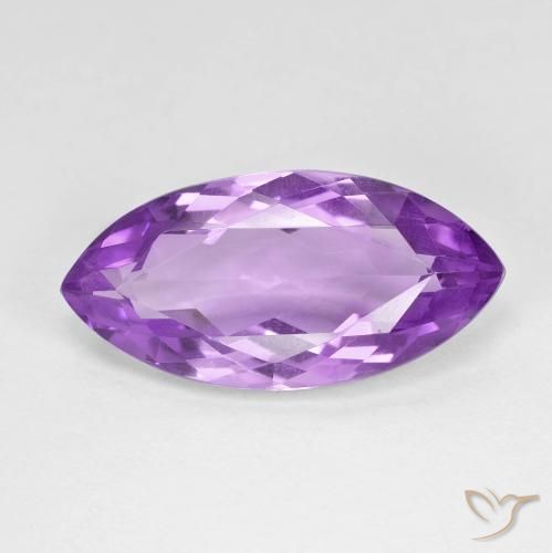 7.10ct Naturale Viola violaceo intenso Ametista, Taglio marquise, VVS