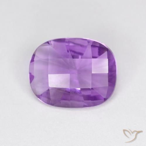 Ametista Viola violaceo medio naturale da 2.22 ct, Cuscino, VVS
