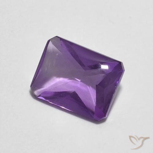 Ametista Viola tendente al rosa naturale da 1.39 ct, Ottagonale / Taglio smeraldo, Trasparente