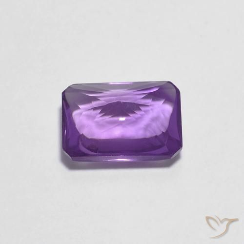 Ametista violaceo naturale da 1.32 ct, Ottagonale / Taglio smeraldo, Trasparente