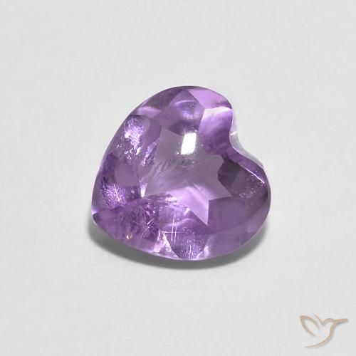 1.94ct Naturale Viola tendente al rosa Ametista, Cuore, Trasparente