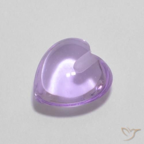0.95ct Naturale Medium Light-Violet Ametista, Cuore, Trasparente