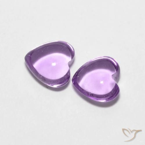 Gemme di Ametista Viola tendente al rosa naturale da 1.62 ct, Cuore, Trasparente