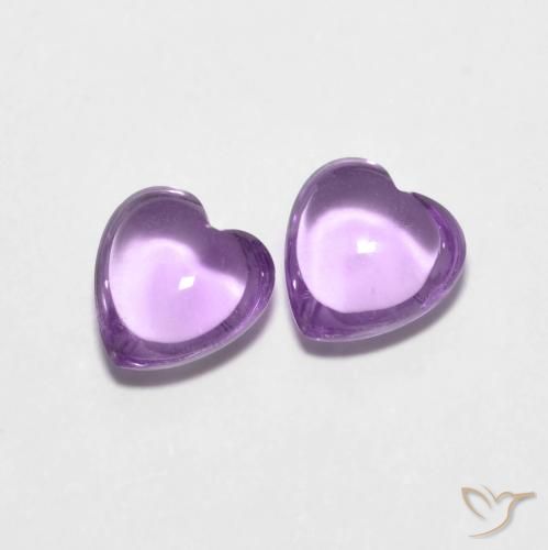 1.74ctw Naturale Viola tendente al rosa Ametista, Cuore, Trasparente
