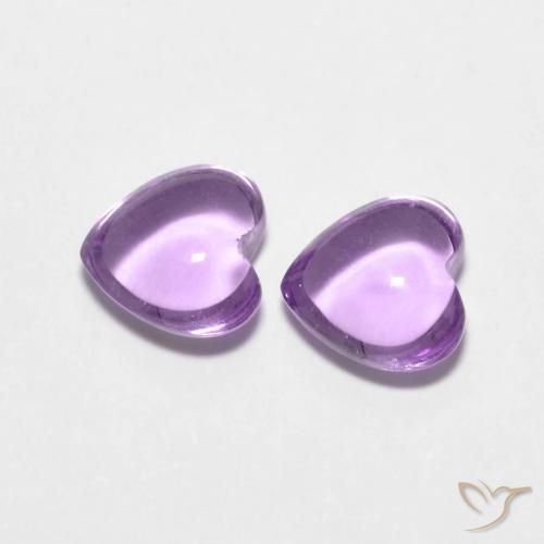Gemme di Ametista Viola tendente al rosa naturale da 1.74 ct, Cuore, Trasparente