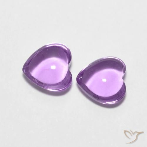 Gemme di Ametista Viola tendente al rosa naturale da 1.69 ct, Cuore, Trasparente