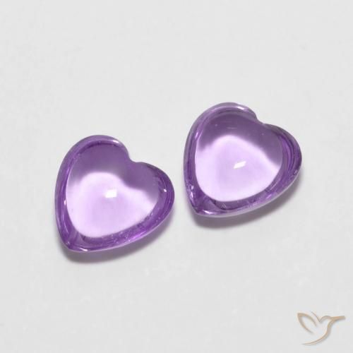1.69ctw Naturale Viola medio Ametista, Cuore, Trasparente