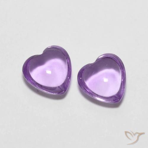 Gemme di Ametista Viola medio naturale da 1.69 ct, Cuore, Trasparente