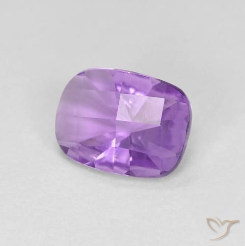 Ametista Viola tendente al rosa naturale da 1.10 ct, Cuscino, VVS