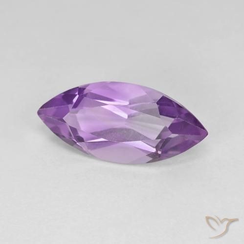 Ametista Viola Rosato Medio naturale da 3.01 ct, Taglio marquise, VVS