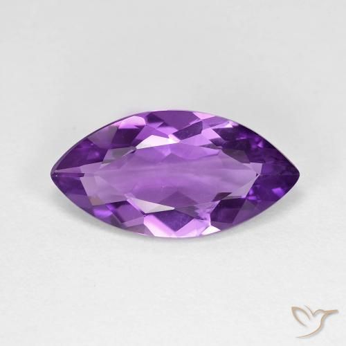 3.14ct Naturale Medium Dark-Violet Ametista, Taglio marquise, VVS