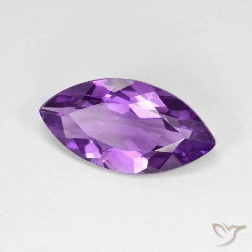 Ametista Medium Dark-Violet naturale da 3.14 ct, Taglio marquise, VVS