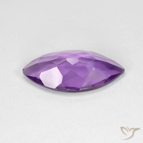 Ametista Medium Dark-Violet naturale da 3.14 ct, Taglio marquise, VVS