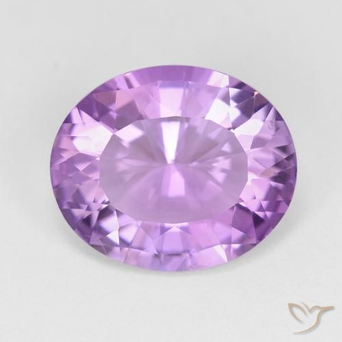 6.17ct Naturale Viola tendente al rosa Ametista, Ovale, VVS