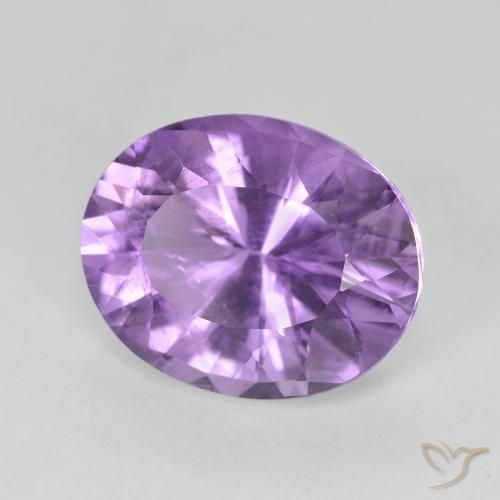 Ametista Viola tendente al rosa naturale da 5.95 ct, Ovale, VVS-VS